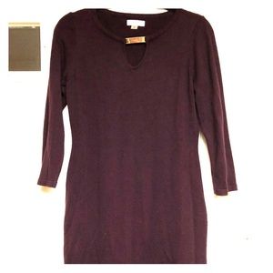 Calvin Klein bodycon sweater dress maroon.